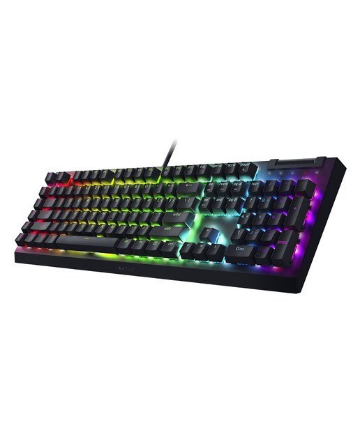 Teclado Gaming Razer BlackWidow V4 X con switches amarillos - Negro Negro-4