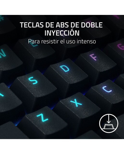 Teclado Gaming Razer BlackWidow V4 X con switches amarillos - Negro Negro-10