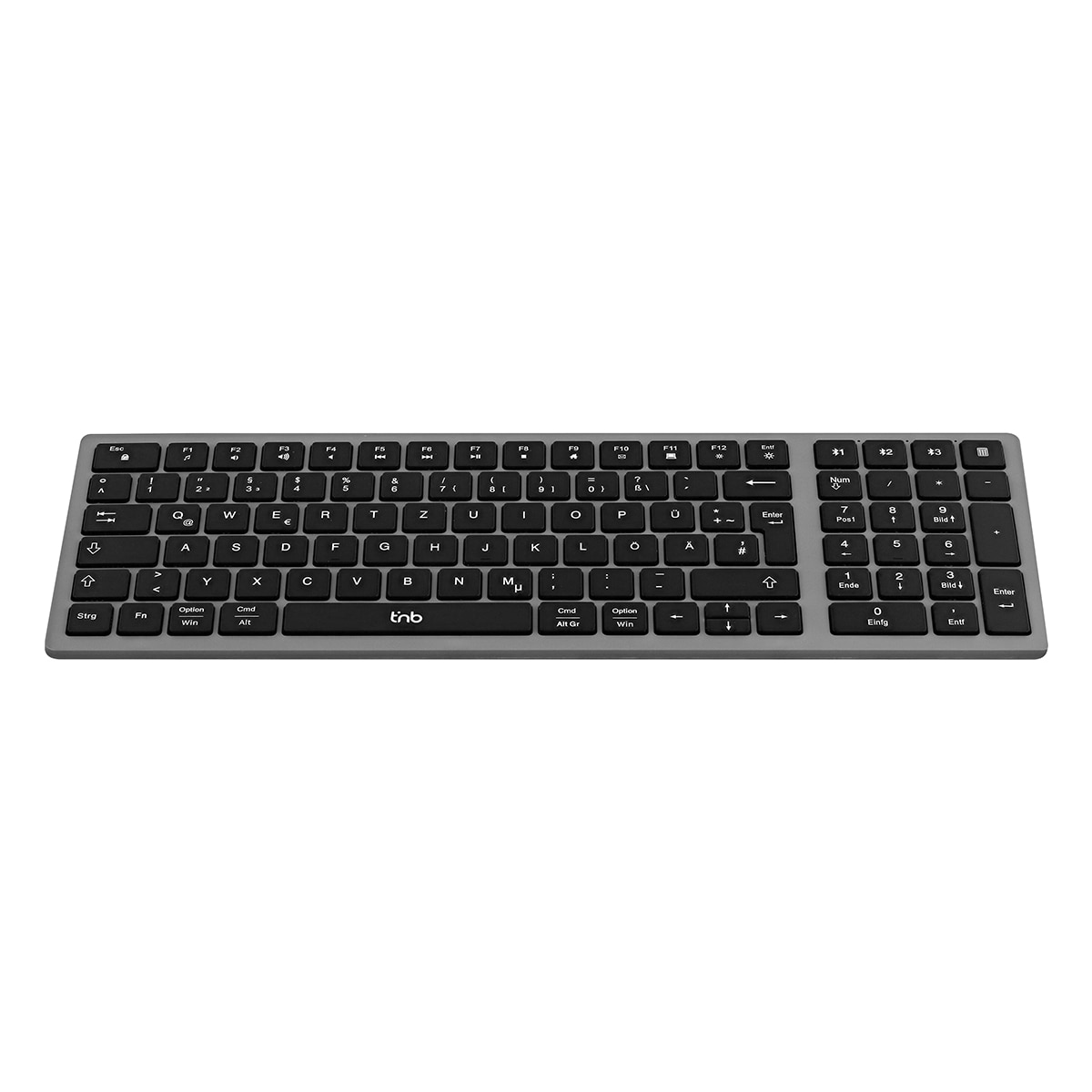 Teclado Bluetooth recargable ultrafino T'nB Qwerty (ES) Gris-2