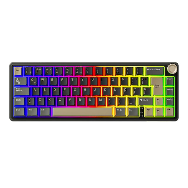 Imagen 0 de Teclado Gaming Royal Kludge RKR65 ISO-ES Hot-Swappable Switch Chartreuse Phantom