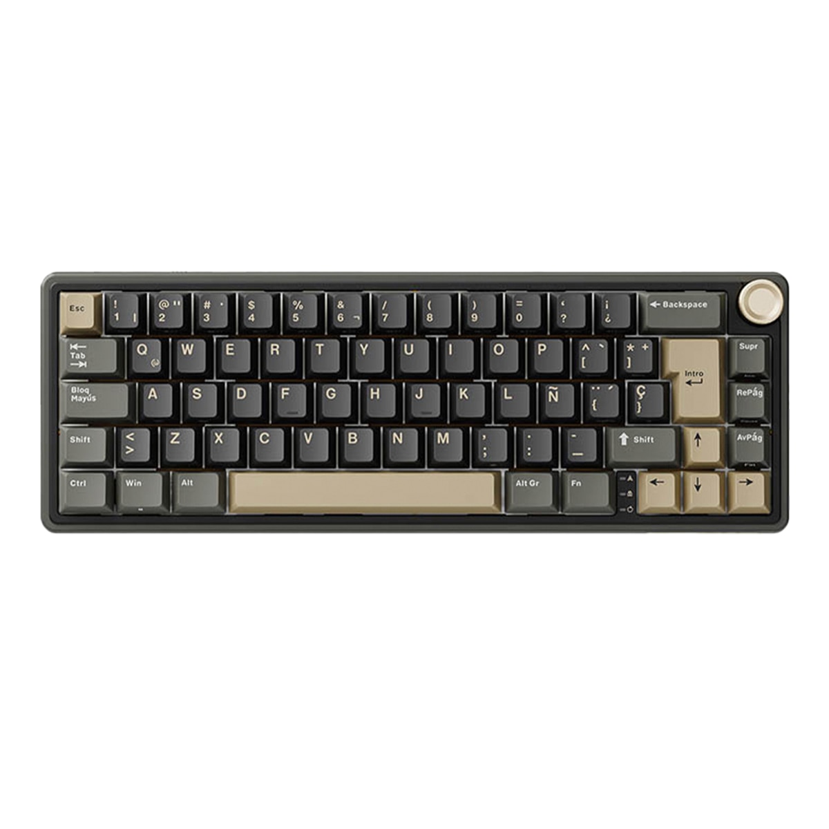 Teclado Gaming Royal Kludge RKR65 ISO-ES Hot-Swappable Switch Chartreuse Phantom Negro-2