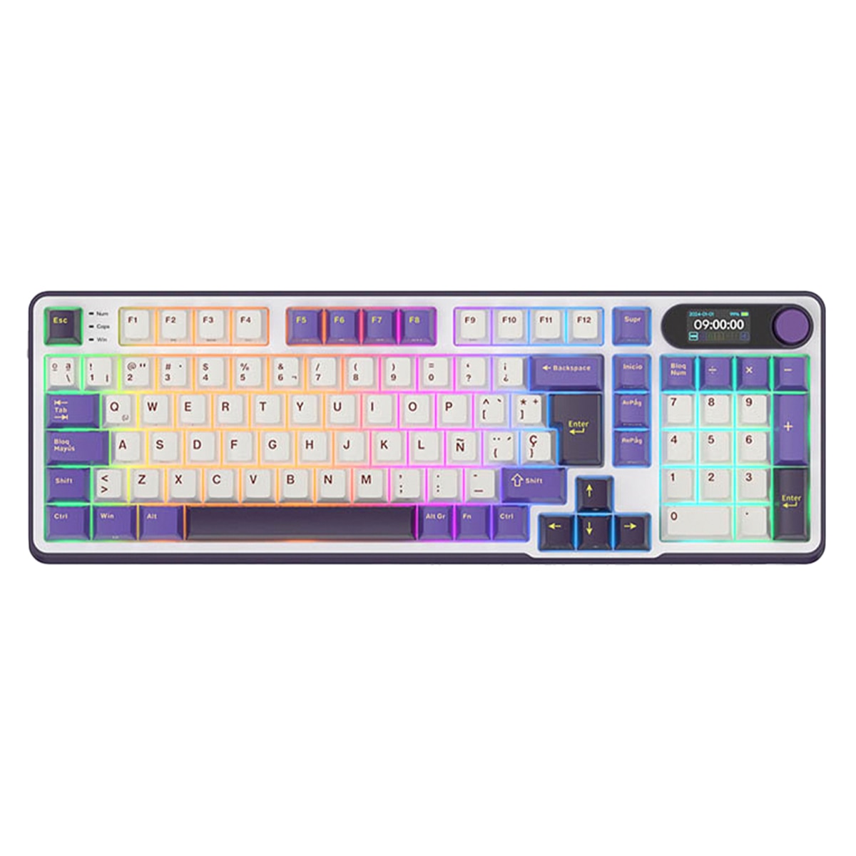 Imagen 0 de Teclado Gaming Royal Kludge RKS98 ISO-ES Hot-Swappable Switch Brown Wireless Blackberry