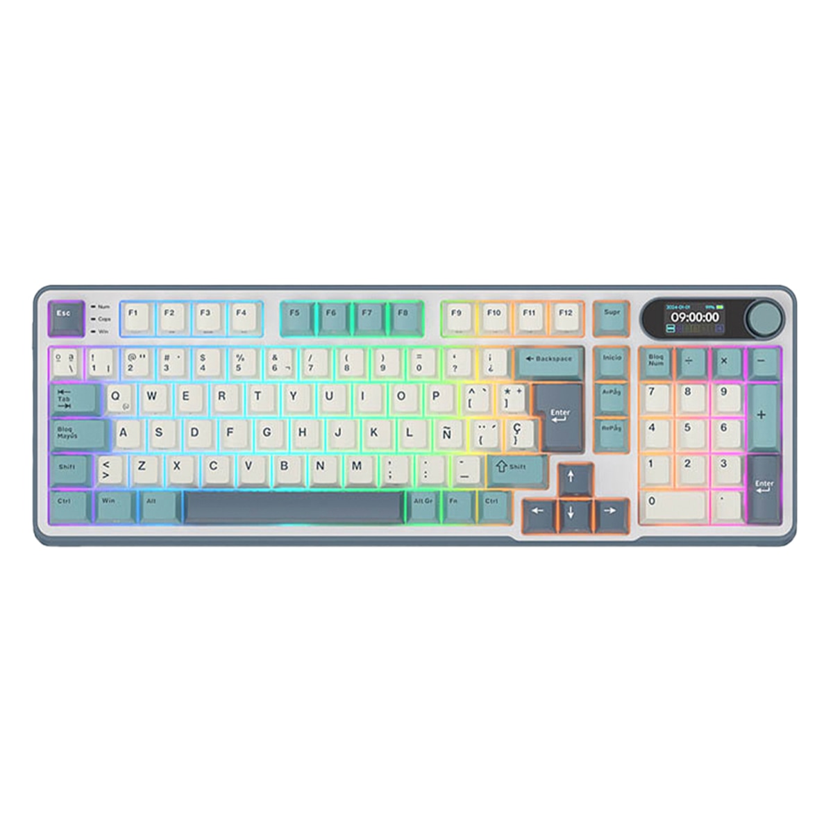 Imagen 0 de Teclado Gaming Royal Kludge RKS98 ISO-ES Hot-Swappable Switch Brown Wireless Light Cloud