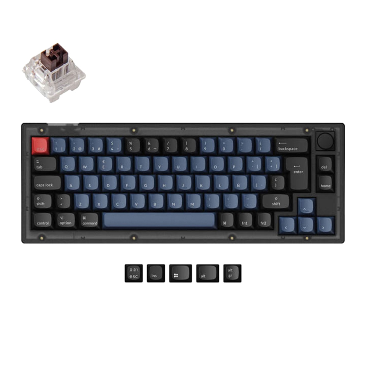 Teclado Gaming Keychron V2 ISO-ES RGB Hot-Swappable Switch K Pro Brown Negro-2