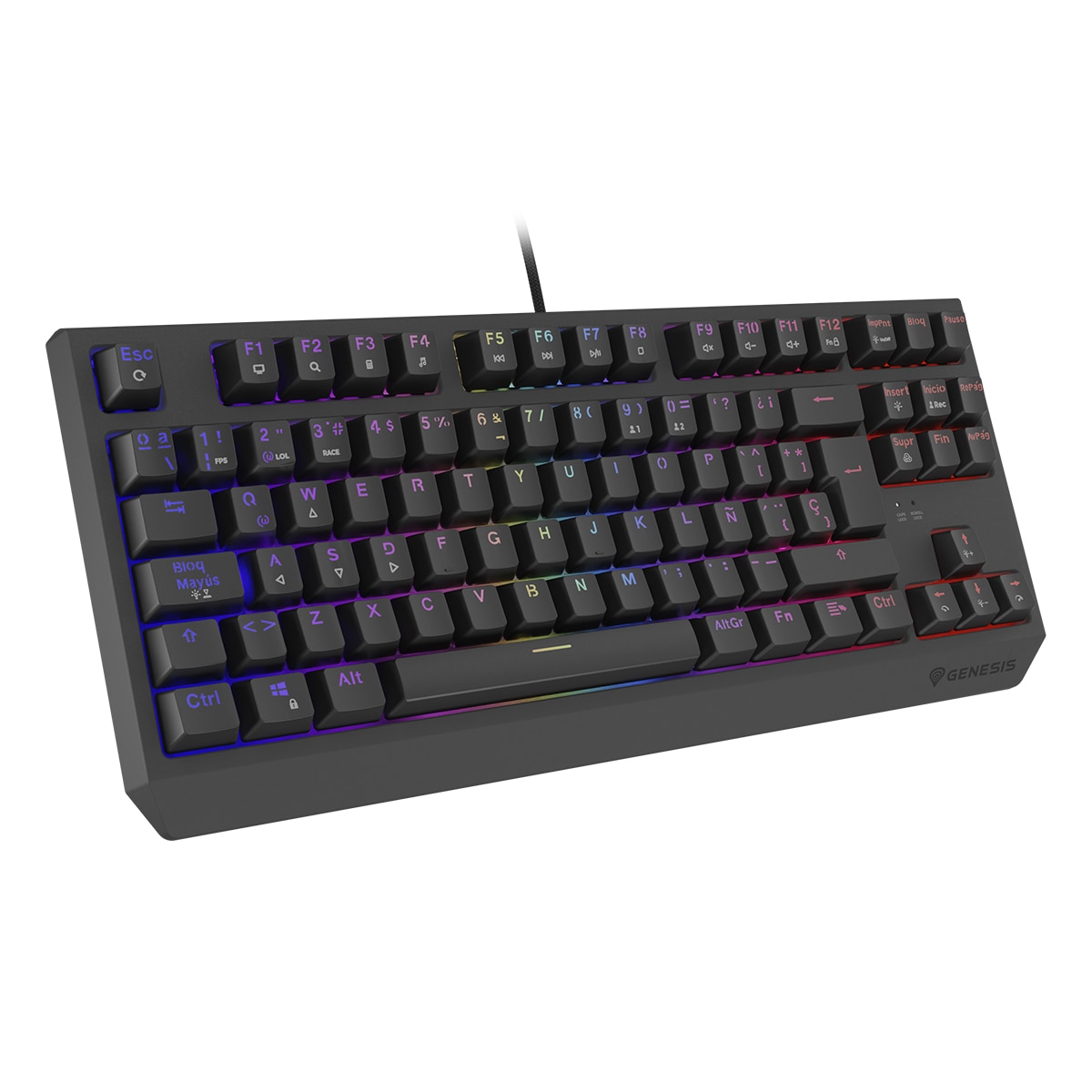 Teclado Gaming Genesis THOR 230 TKL RGB Mecánico Negro-2