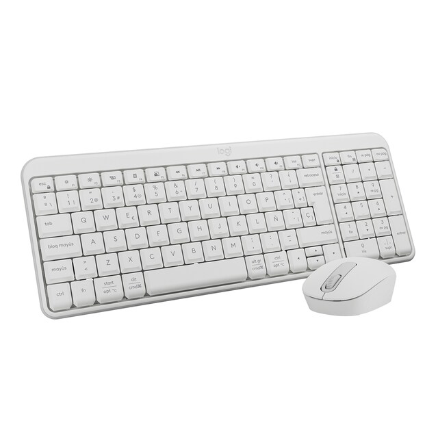 Imagen 0 de Combo de teclado y ratón inalámbricos Logitech MK 250 blanco