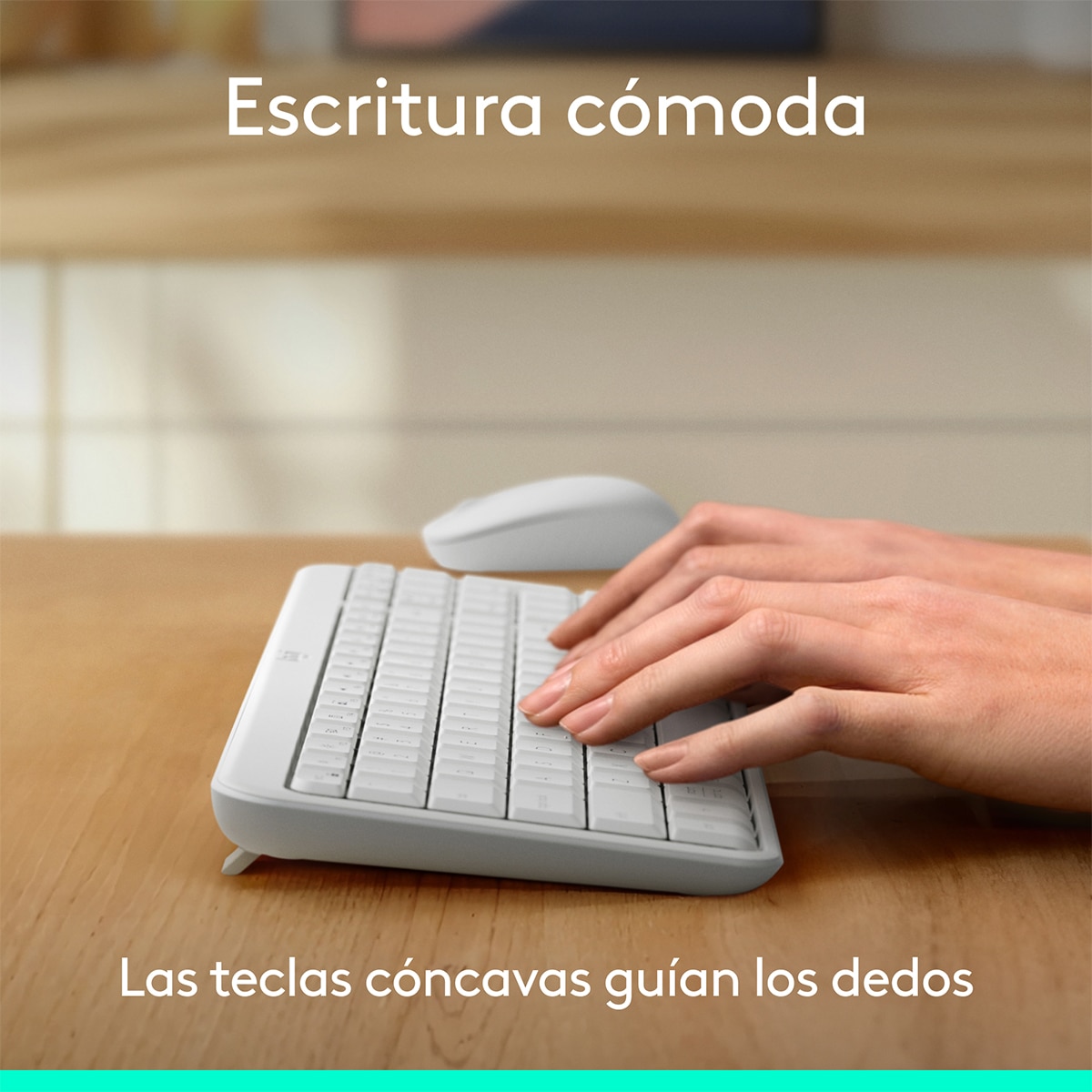 Combo de teclado y ratón inalámbricos Logitech MK 250 blanco Blanco-4