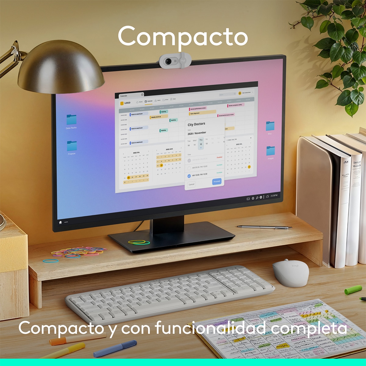 Combo de teclado y ratón inalámbricos Logitech MK 250 blanco Blanco-5