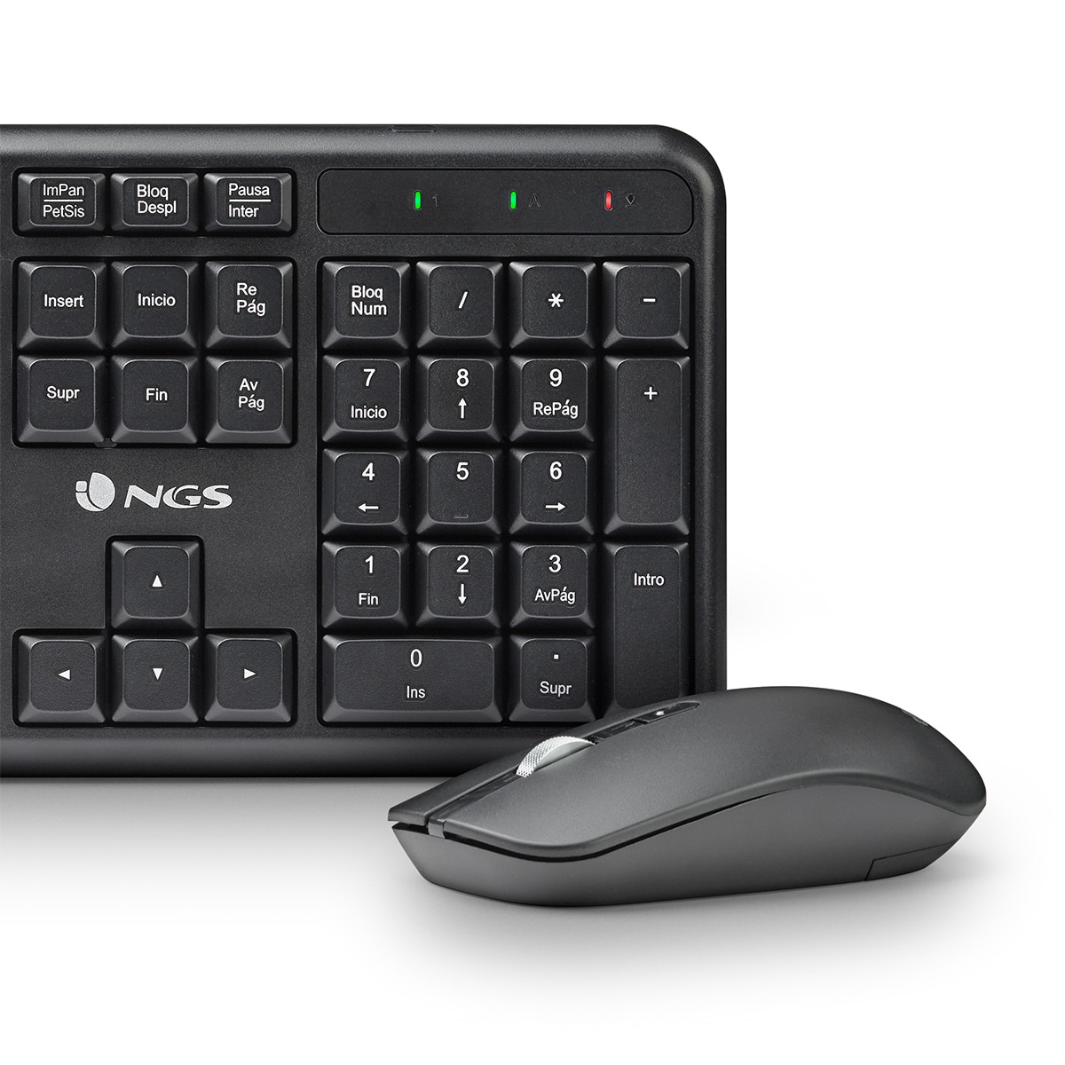 Teclado + Ratón inalámbricos NGS Serenity Kit Negro-3