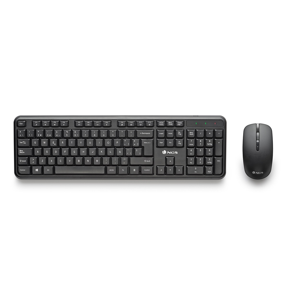 Teclado + Ratón inalámbricos NGS Serenity Kit Negro-5