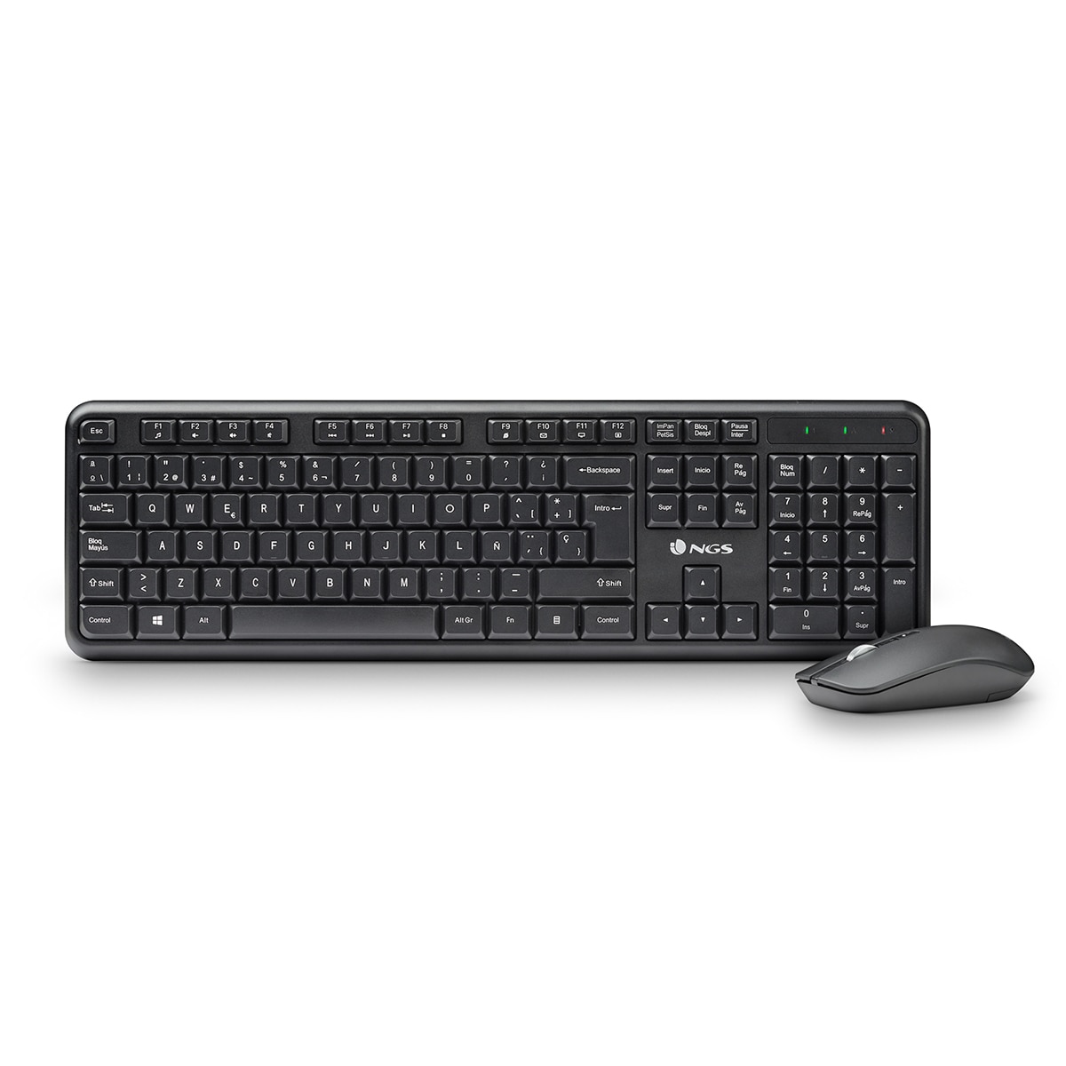 Teclado + Ratón inalámbricos NGS Serenity Kit Negro-7