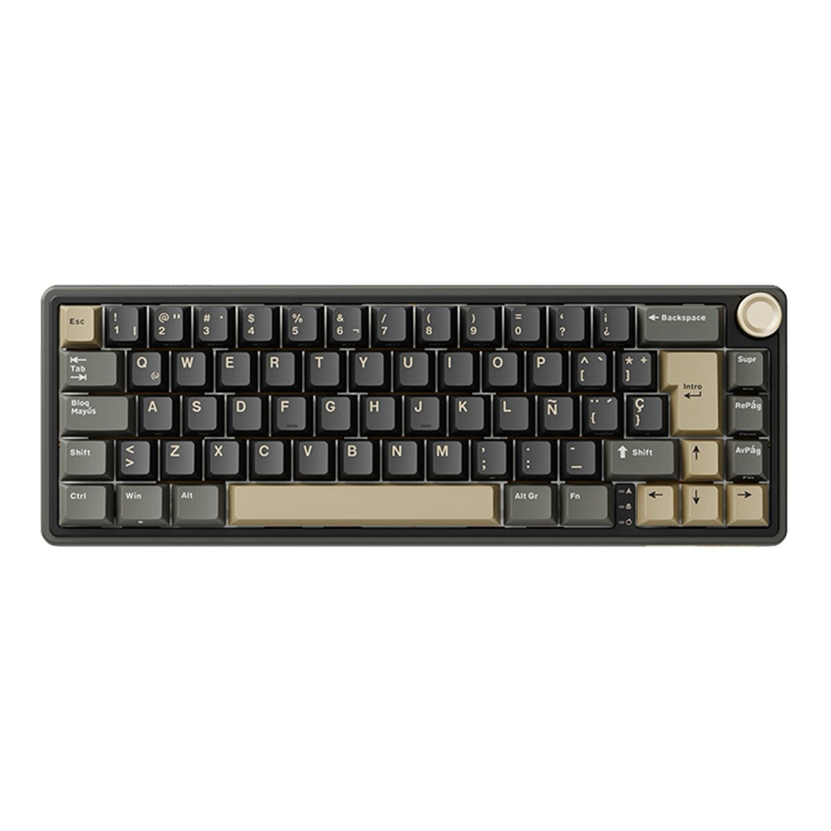 Teclado para Mac y Windows Royal Kludge RKR65 ISO-ES Hot-Swappable Switch Brown Phantom Negro-2