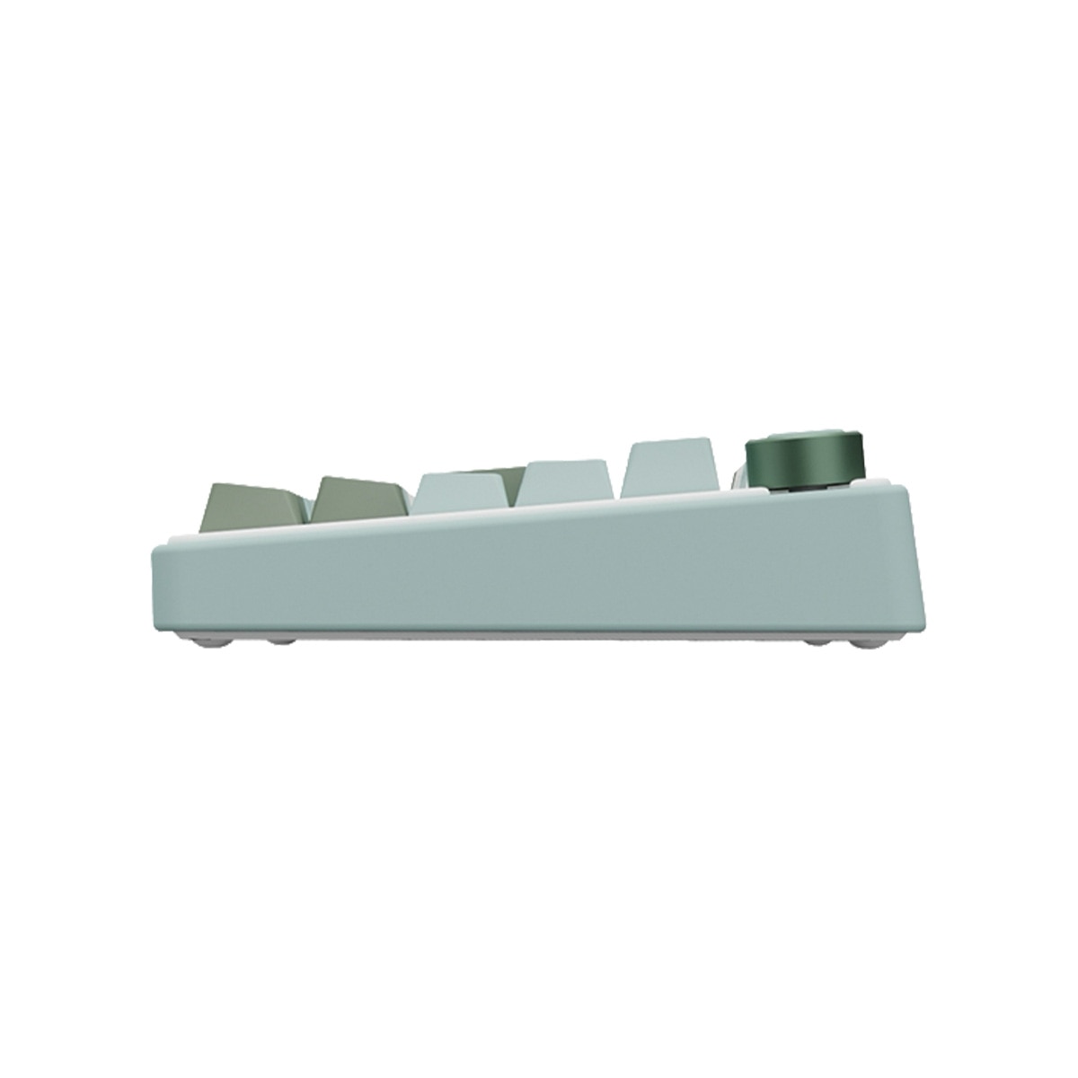 Teclado para Mac y Windows Royal Kludge RKR75 ISO-ES Hot-Swappable Switch Brown Skycyan Blanco / Azul-5