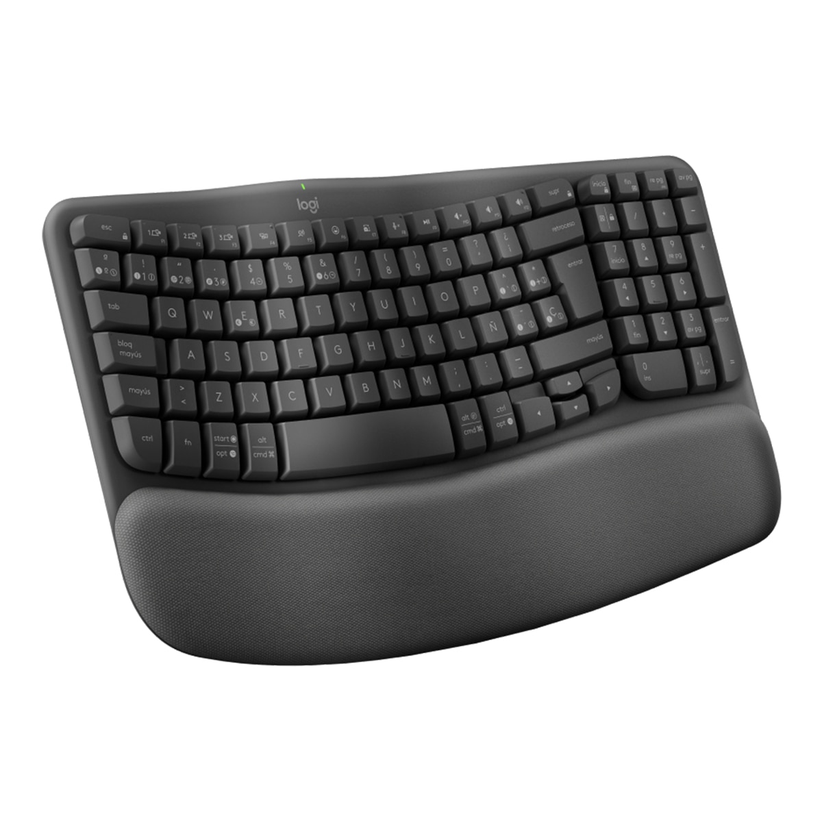 Teclado inalámbrico Logitech Wave Keys, ergonómico Grafito-3