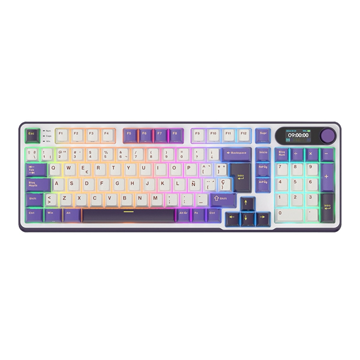 Imagen 0 de Teclado para Mac y Windows Royal Kludge RKS98 ISO-ES RGB Hot-Swappable Switch Chartreuse Wireless Blackberry