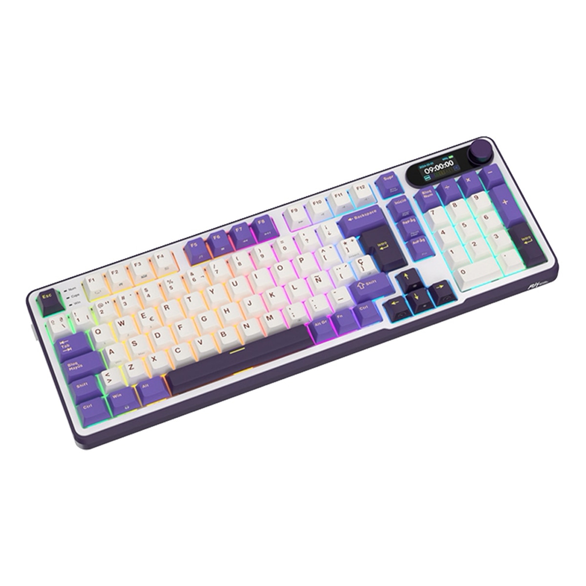 Teclado para Mac y Windows Royal Kludge RKS98 ISO-ES RGB Hot-Swappable Switch Chartreuse Wireless Blackberry Blackberry-3