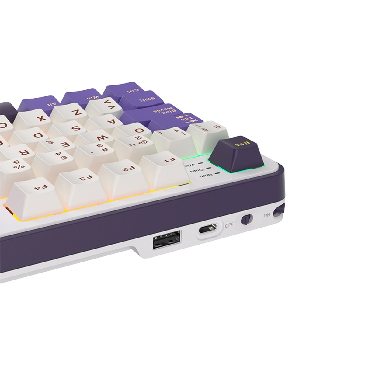 Teclado para Mac y Windows Royal Kludge RKS98 ISO-ES RGB Hot-Swappable Switch Chartreuse Wireless Blackberry Blackberry-5