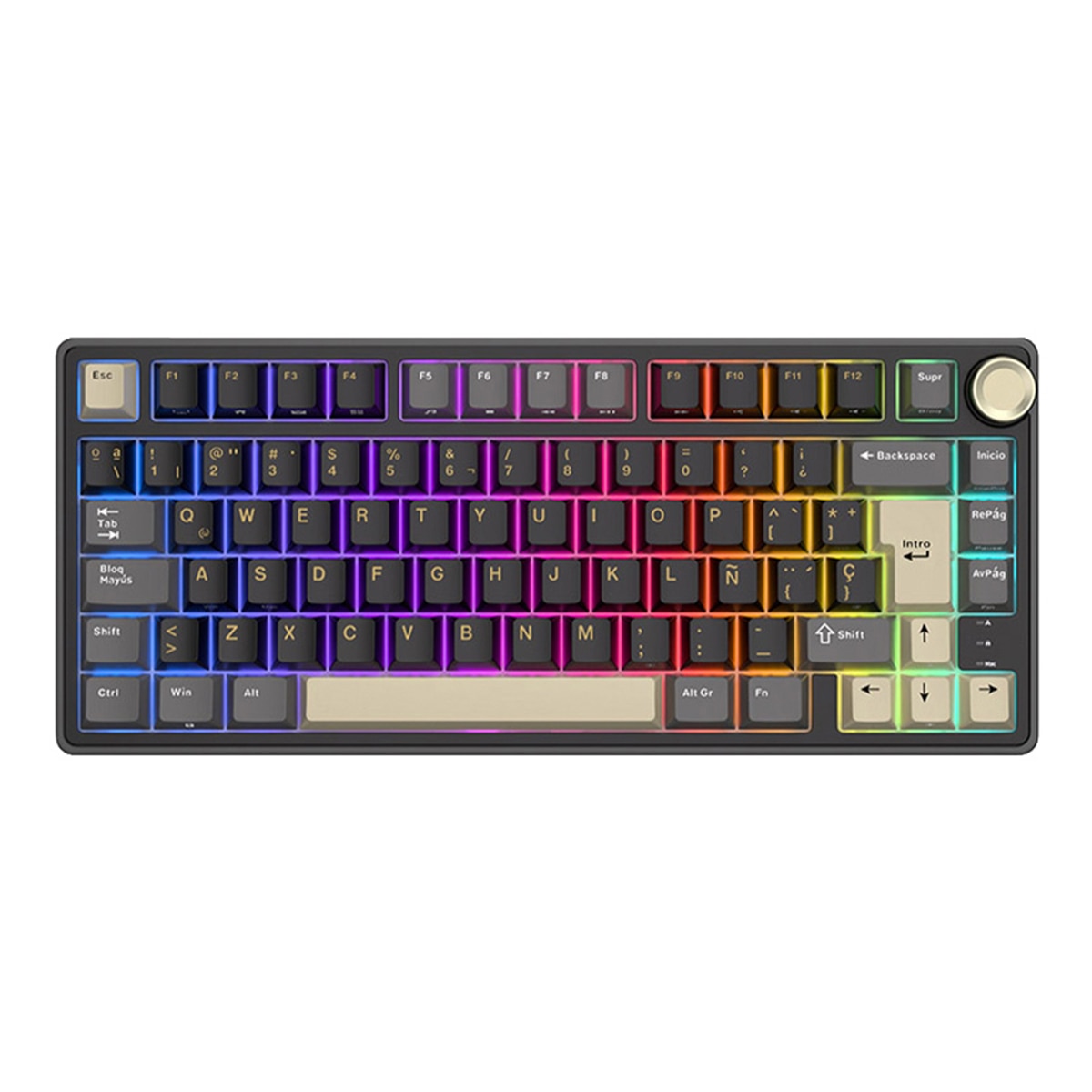 Imagen 0 de Teclado Gaming Royal Kludge R75 ISO-ES RGB Hot-Swappable Switch Silver Speed