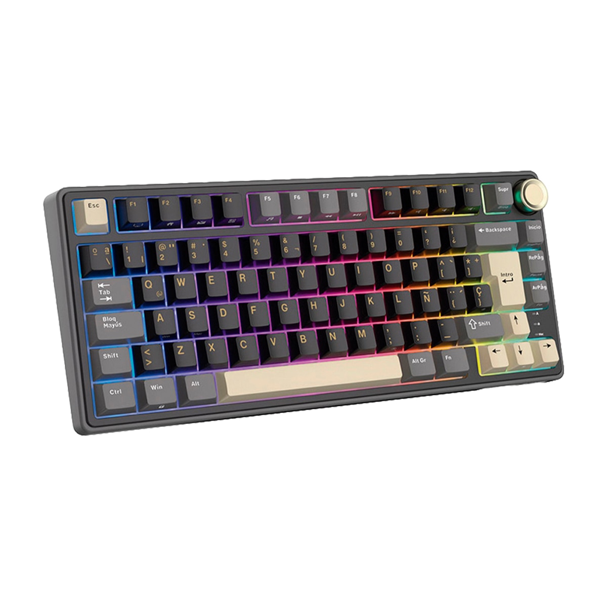 Teclado Gaming Royal Kludge R75 ISO-ES RGB Hot-Swappable Switch Silver Speed Phantom-2