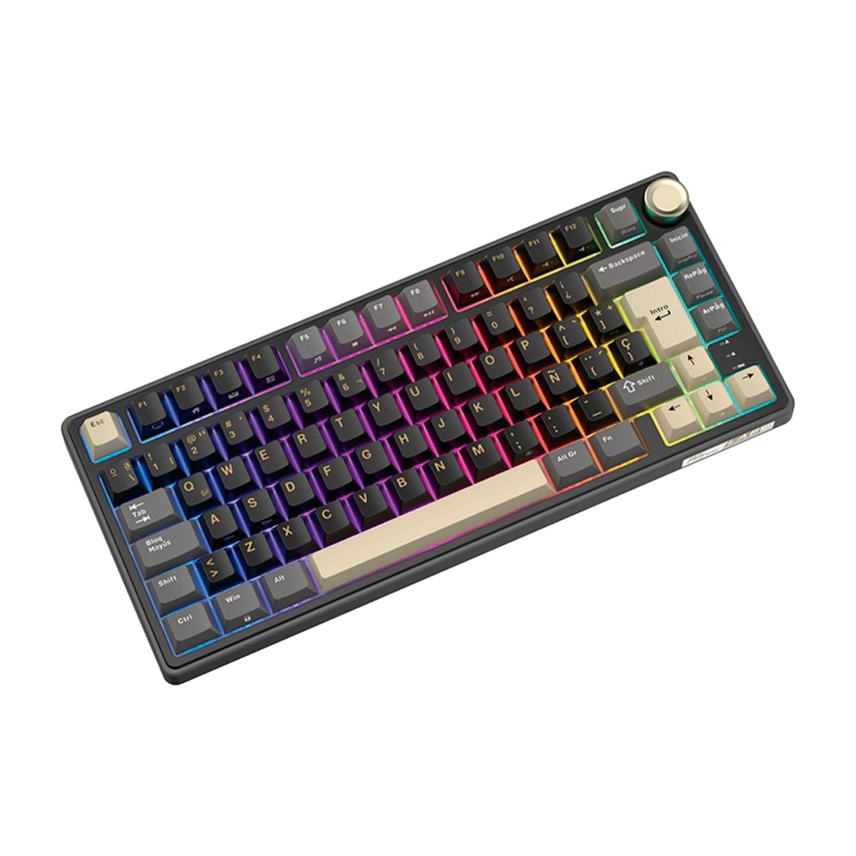 Teclado Gaming Royal Kludge R75 ISO-ES RGB Hot-Swappable Switch Silver Speed Phantom-3