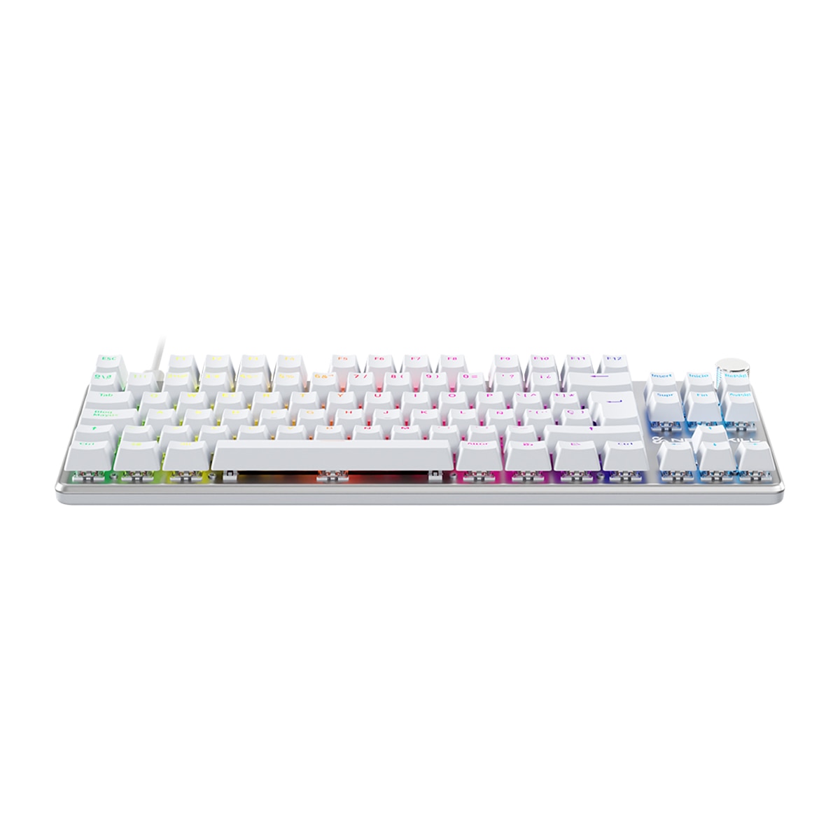 Teclado Gaming Newskill Serike V2 TKL mecánico hotswap con chasis de aluminio - Blanco Blanco-2