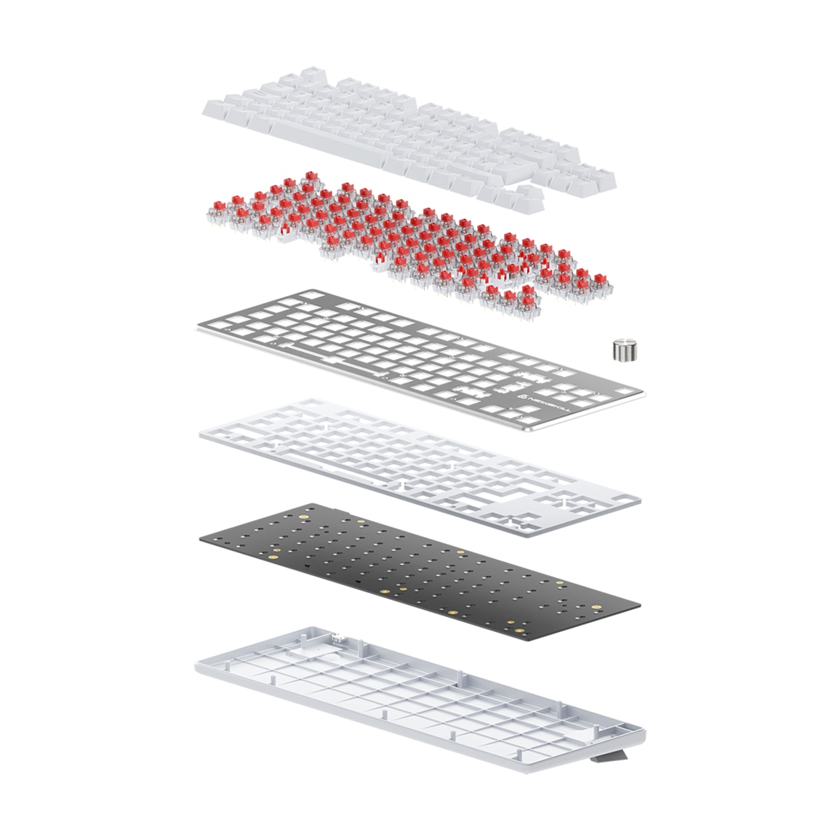 Teclado Gaming Newskill Serike V2 TKL mecánico hotswap con chasis de aluminio - Blanco Blanco-4