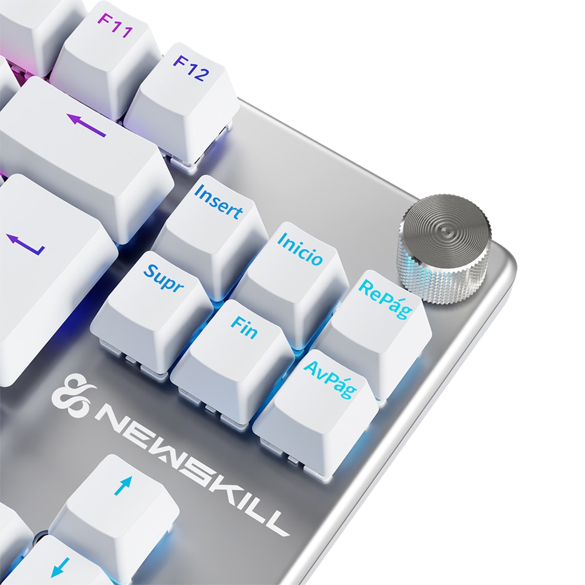 Teclado Gaming Newskill Serike V2 TKL mecánico hotswap con chasis de aluminio - Blanco Blanco-5