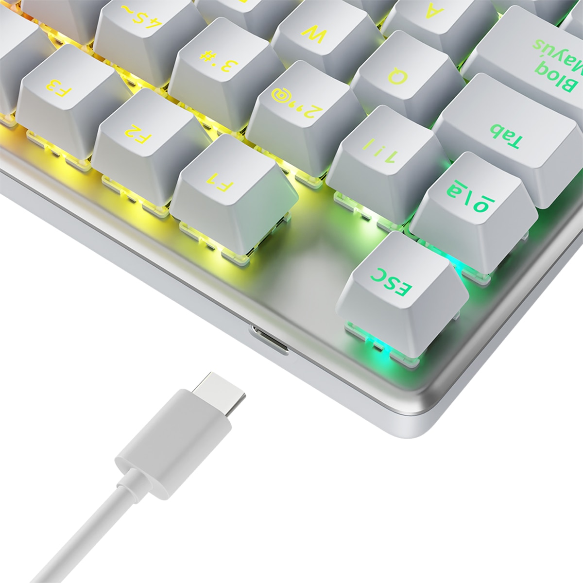 Teclado Gaming Newskill Serike V2 TKL mecánico hotswap con chasis de aluminio - Blanco Blanco-6