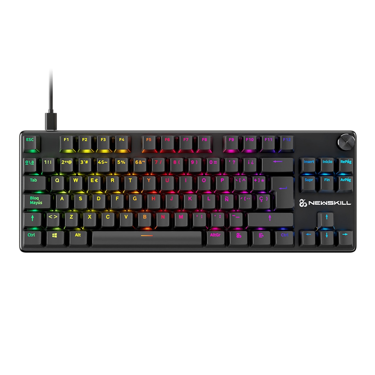 Imagen 0 de Teclado Gaming Newskill Serike V2 TKL mecánico hotswap con chasis de aluminio Negro