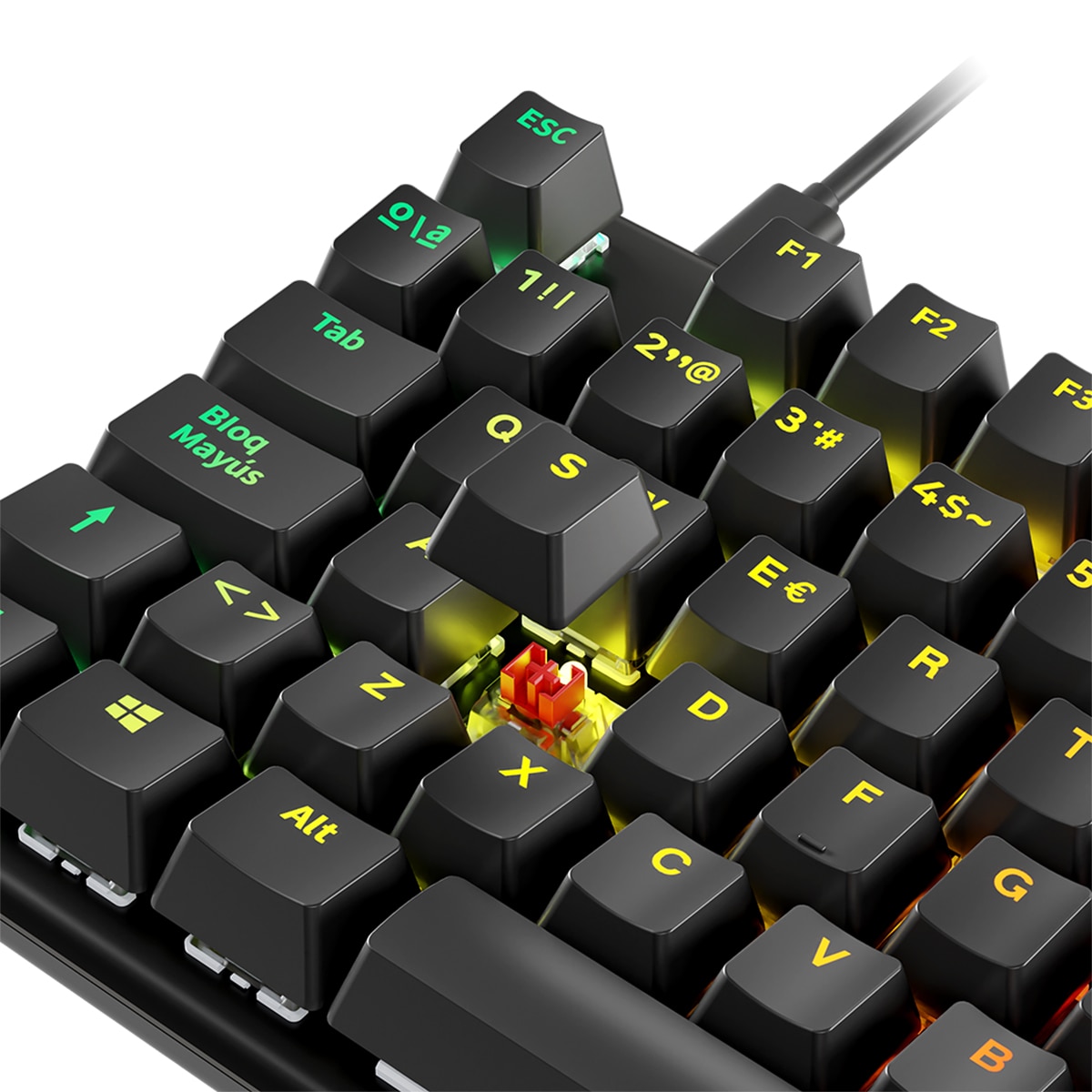 Teclado Gaming Newskill Serike V2 TKL mecánico hotswap con chasis de aluminio - Negro Negro-6