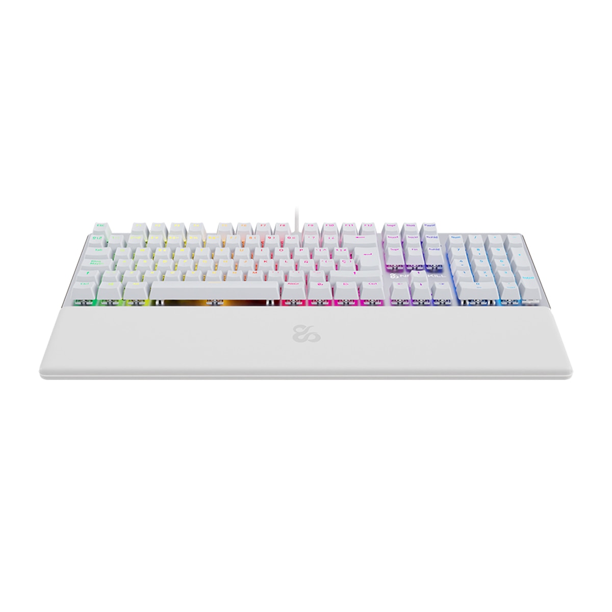 Teclado Gaming Newskill Serike V2 mecánico hotswap con chasis de aluminio y reposabrazos - Blanco Blanco-8