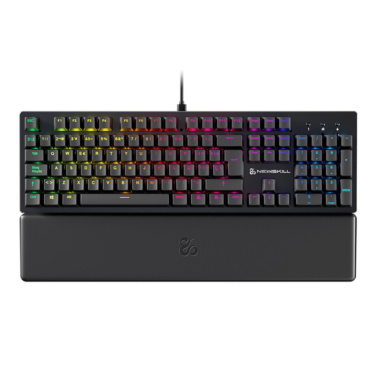 Imagen 0 de Teclado Gaming Newskill Serike V2 mecánico hotswap con chasis de aluminio y reposabrazos Negro