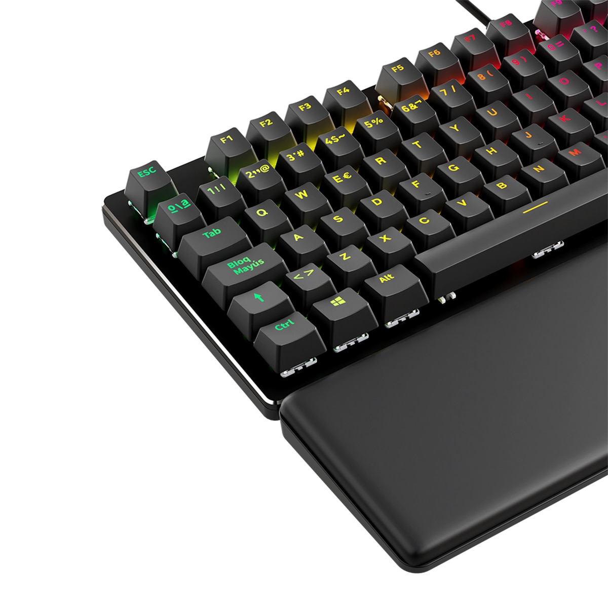 Teclado Gaming Newskill Serike V2 mecánico hotswap con chasis de aluminio y reposabrazos - Negro Negro-3