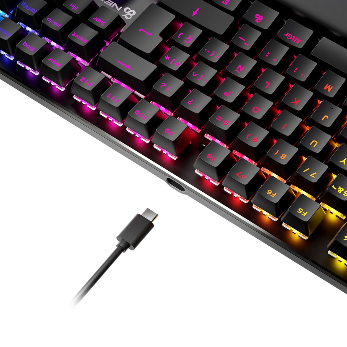 Teclado Gaming Newskill Serike V2 mecánico hotswap con chasis de aluminio y reposabrazos - Negro Negro-4