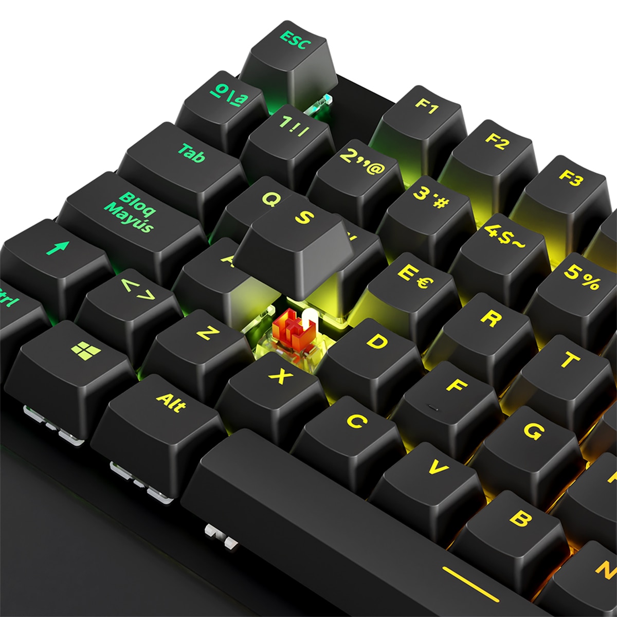 Teclado Gaming Newskill Serike V2 mecánico hotswap con chasis de aluminio y reposabrazos - Negro Negro-5