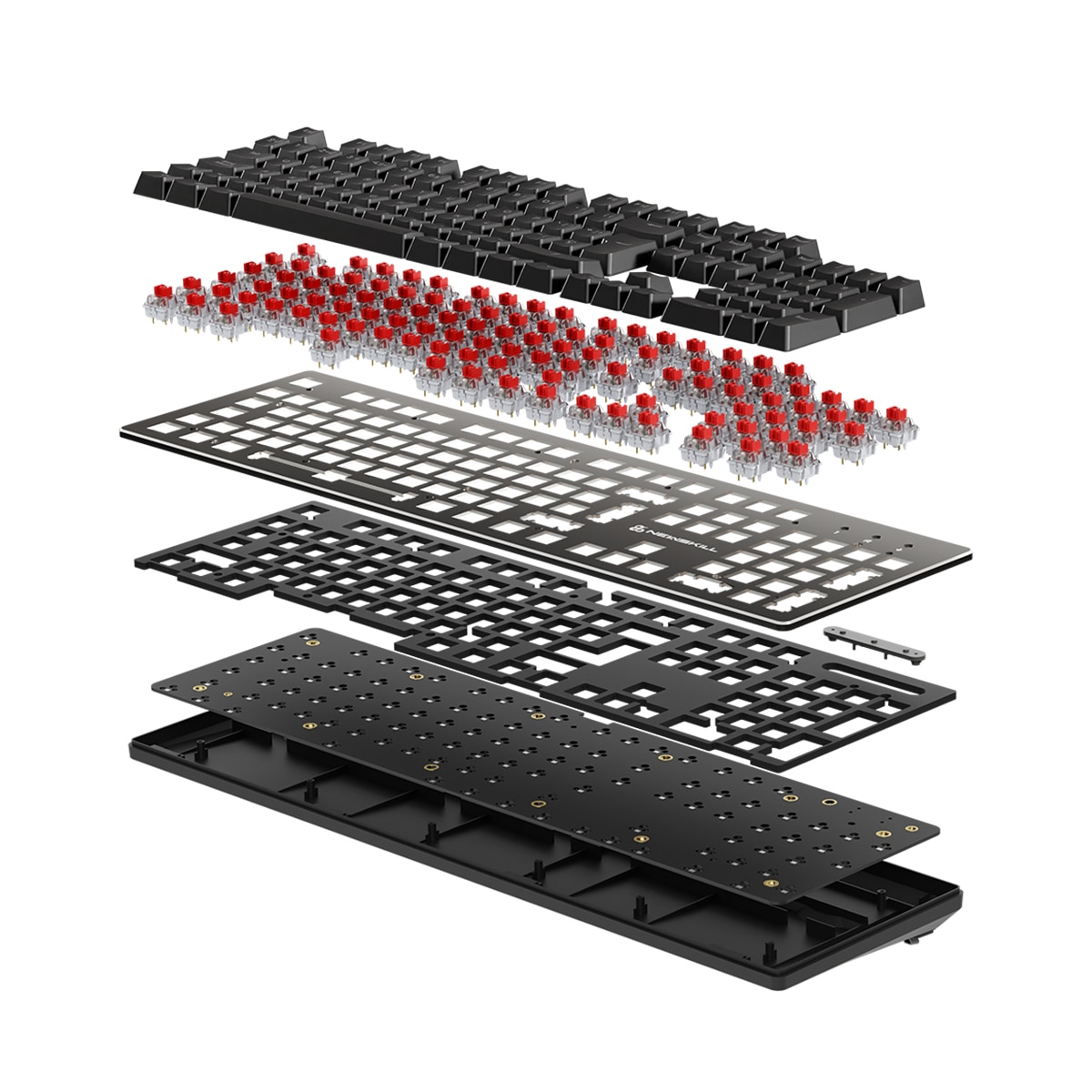 Teclado Gaming Newskill Serike V2 mecánico hotswap con chasis de aluminio y reposabrazos - Negro Negro-7