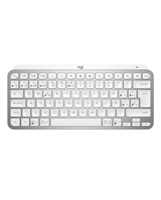 Logitech - Teclado inalámbrico Logitech MX Keys Mini Gris pálido.