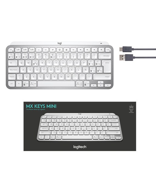 Teclado inalámbrico Logitech MX Keys Mini Gris pálido - Gris claro Gris claro-7