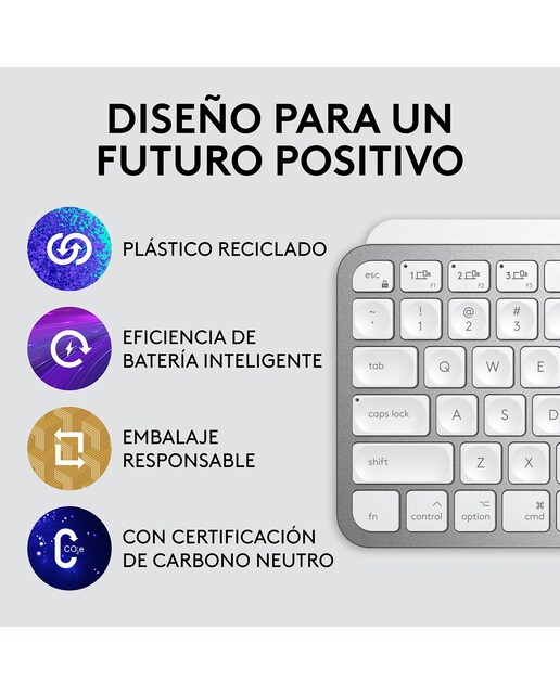 Teclado inalámbrico Logitech MX Keys Mini para Mac Gris pálido - Gris claro Gris claro-3