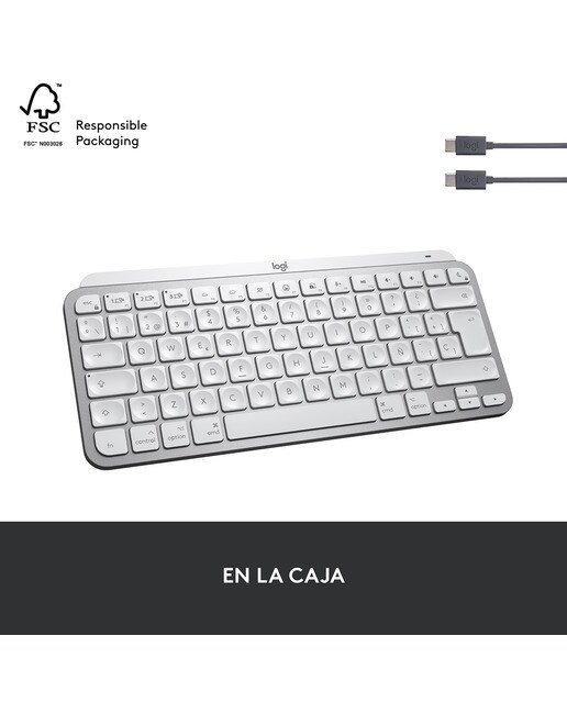 Teclado inalámbrico Logitech MX Keys Mini para Mac Gris pálido
