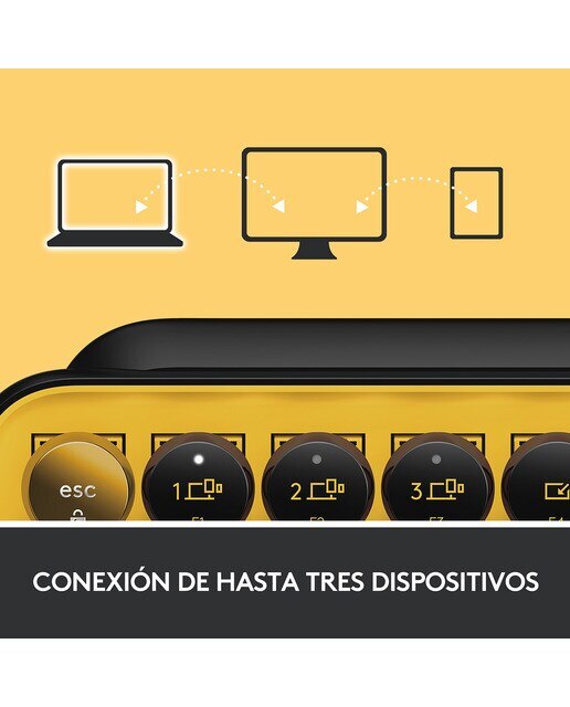 Imagen 6 de Teclado inalámbrico Logitech POP KEYS Blast - Amarillo Amarillo