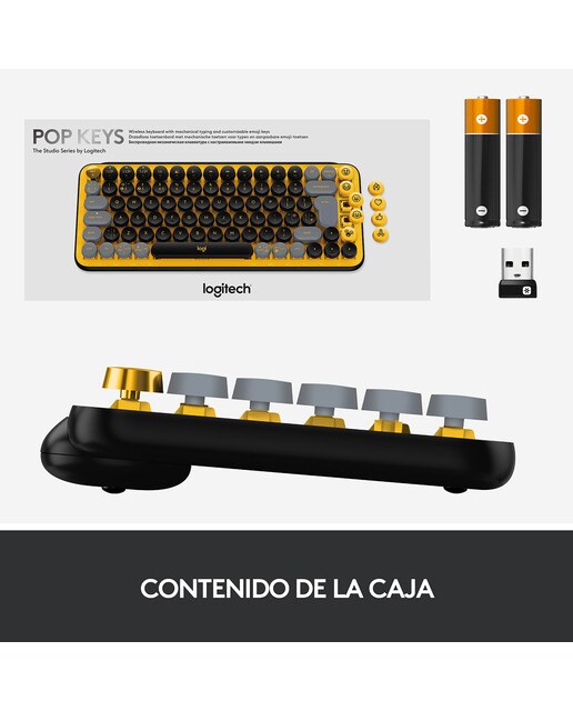 Imagen 7 de Teclado inalámbrico Logitech POP KEYS Blast - Amarillo Amarillo