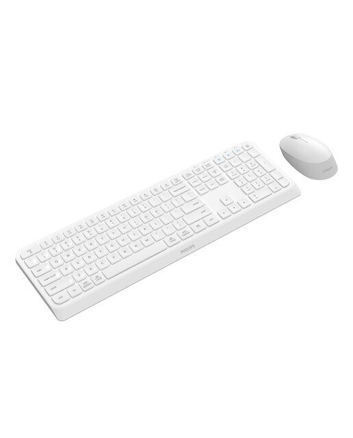 Combo ratón y teclado inalámbricos Philips SPT6407W Blanco Blanco-2