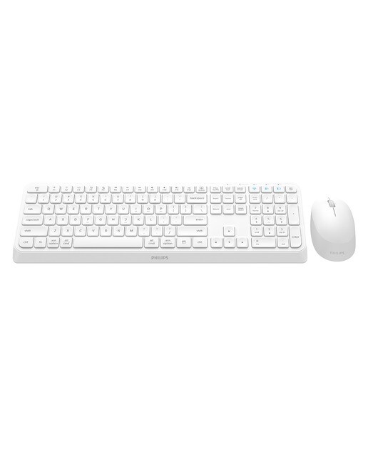 Combo ratón y teclado inalámbricos Philips SPT6407W Blanco Blanco-3