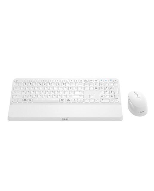 Combo ratón y teclado inalámbricos Philips SPT6607W Blanco Blanco-2