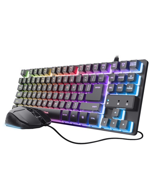 Imagen 0 de Pack Gaming Trust GXT798 teclado + ratón, negro Negro