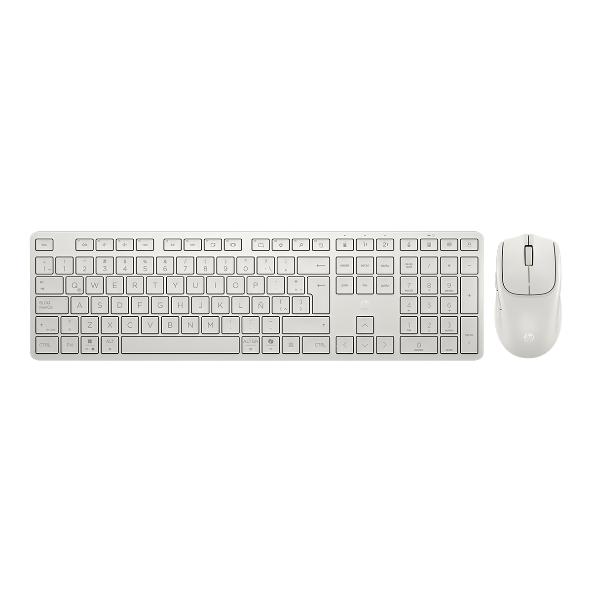 Imagen 0 de Combo de teclado y ratón inalámbricos HP 490C Blanco