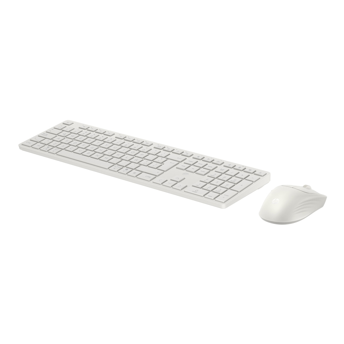 Combo de teclado y ratón inalámbricos HP 490C Blanco Blanco-2