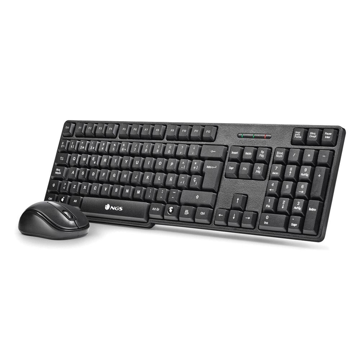 Combo de ratón y teclado inalámbricos NGS Euphoria - Negro Negro-1
