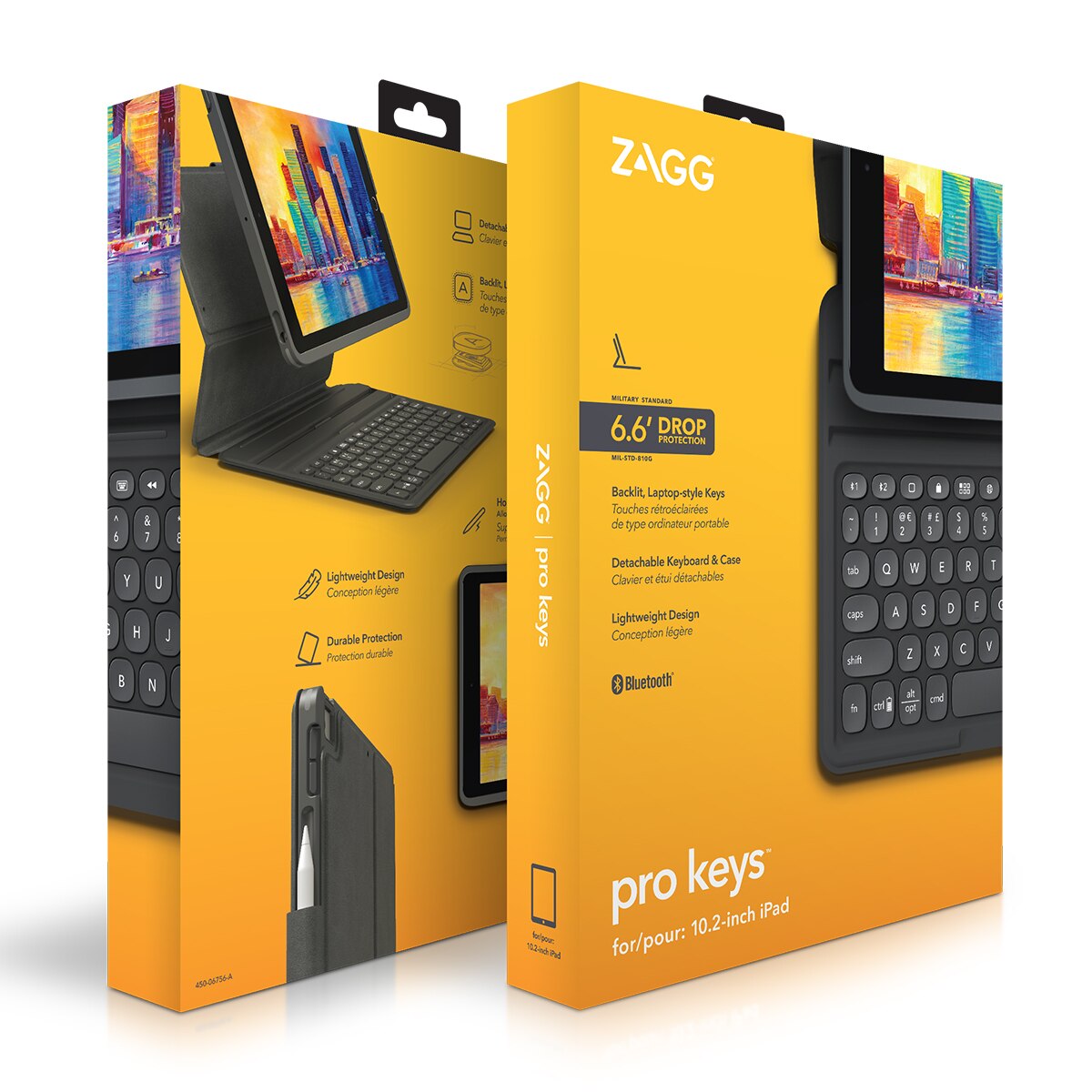 Funda con teclado ZAGG Pro Keys para iPad 10,2" Negro / Gris-3
